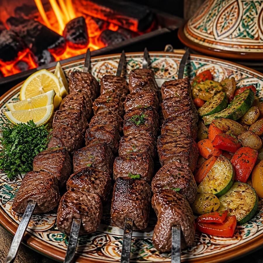 Filet de bœuf - Morceaux de filet de bœuf extra tendre grillés au feu de bois. | Le Goût du Charbon Témara