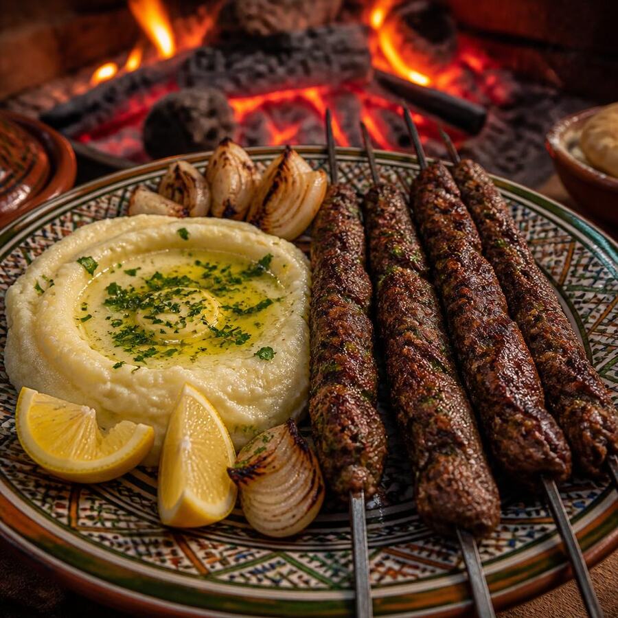 Viande hachée - Kefta maison assaisonnée et grillée au charbon. | Le Goût du Charbon Témara