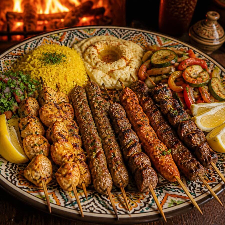 Mixte - Un assortiment royal de nos meilleures brochettes grillées. | Le Goût du Charbon Témara