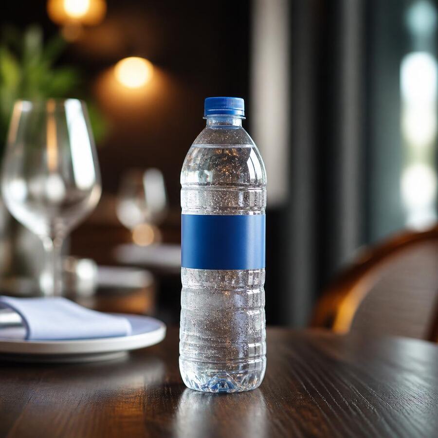 Eau minérale - Bouteille d'eau minérale plate ou gazeuse. | Le Goût du Charbon Témara