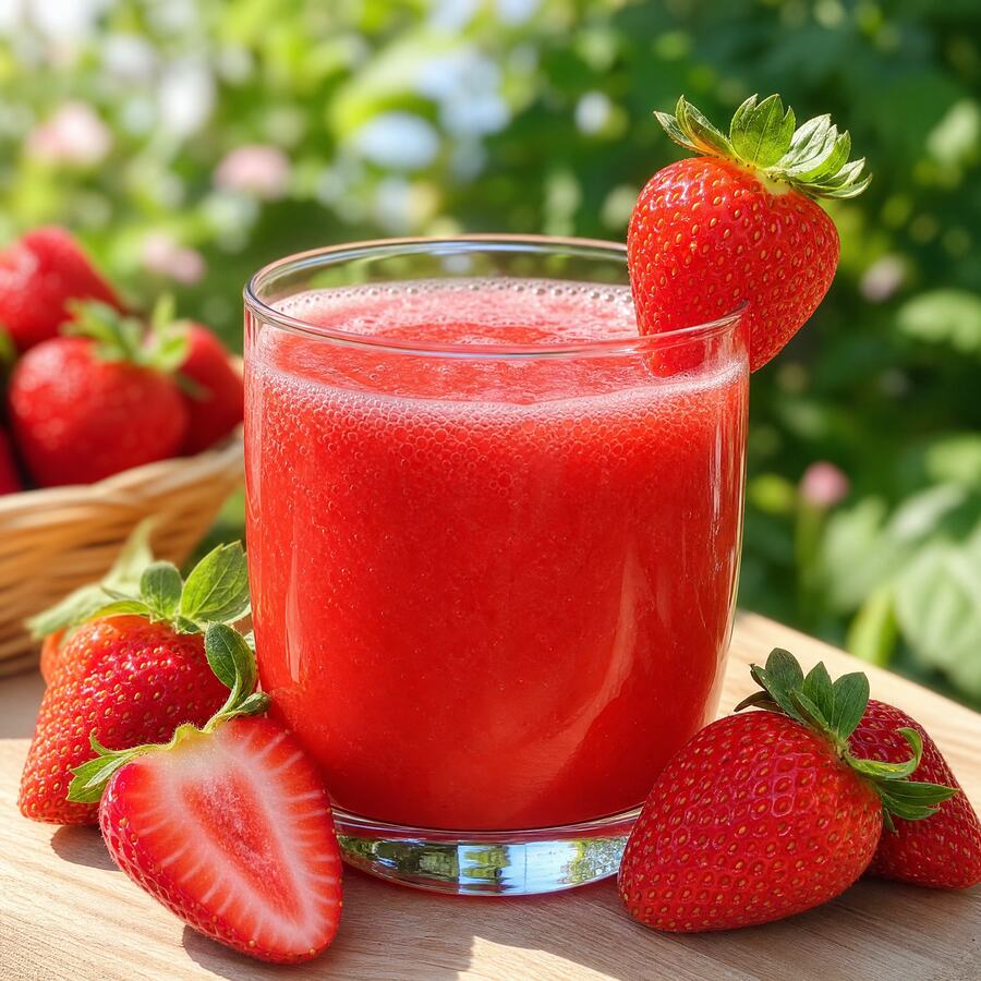 Jus de fraise - Jus de fraises fraîches selon arrivage. | Le Goût du Charbon Témara
