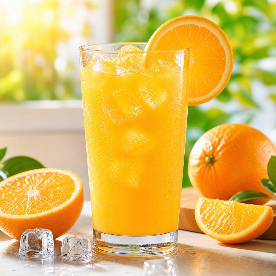 Jus d'orange - Jus d'orange 100% pressé minute. | Le Goût du Charbon Témara