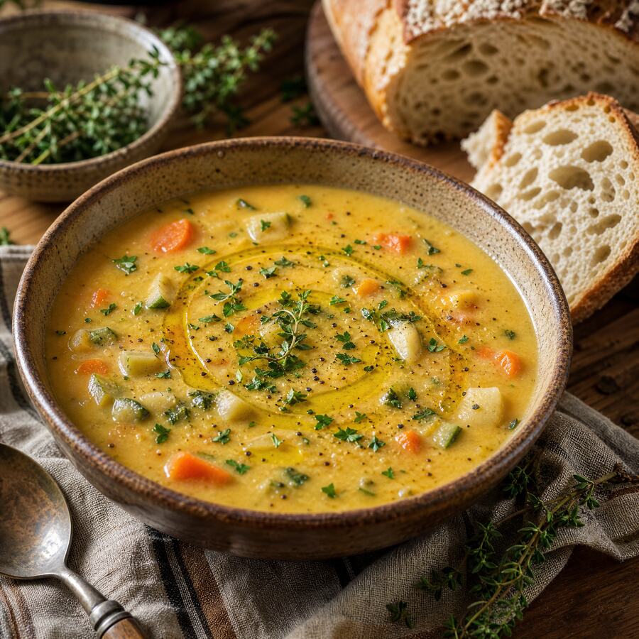 Soupe de légumes - Velouté de légumes de saison, doux et réconfortant. | Le Goût du Charbon Témara
