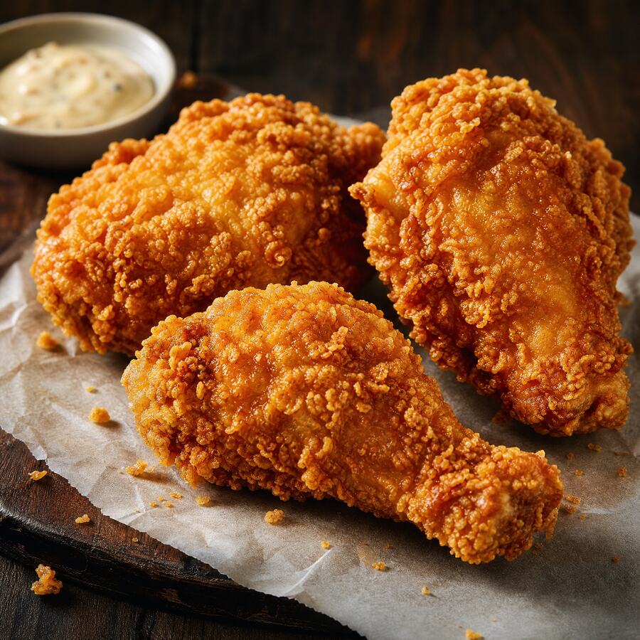 Crispy chicken - 3 pièces de poulet panées, ultra croustillantes. | Le Goût du Charbon Témara